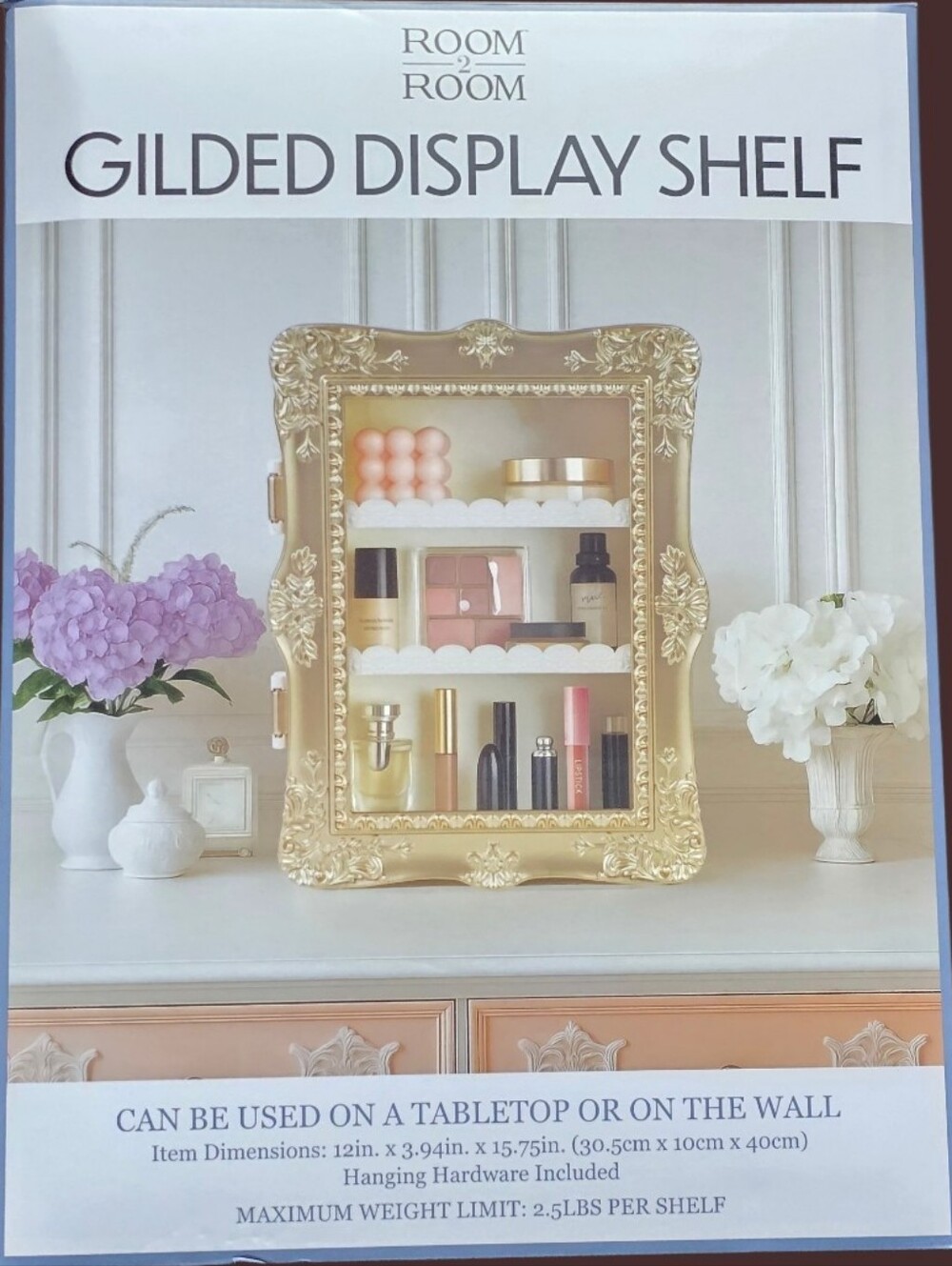 Gilded Display Shelf - Gold